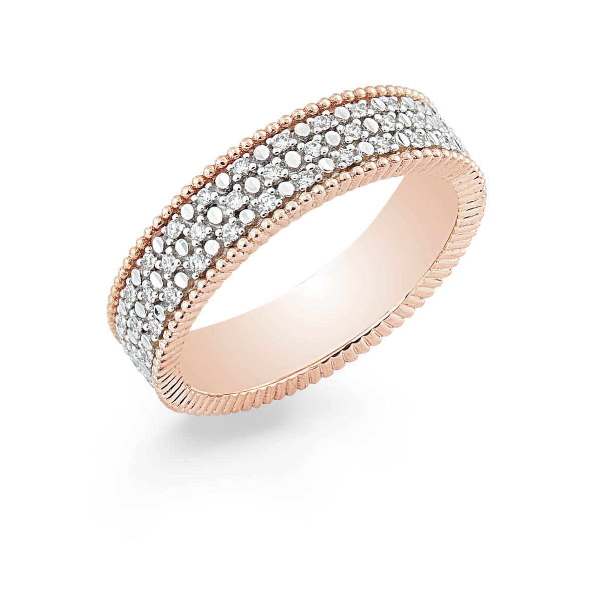 Eternity ring in 18kt gold and white diamonds - ADF204DB