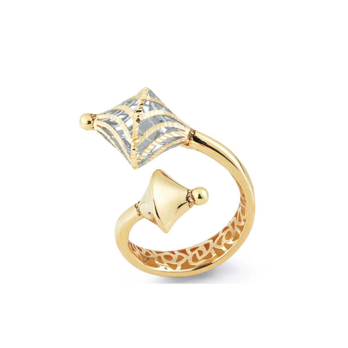 Contrariè ring in 18kt two-tone gold - AE4300-LN