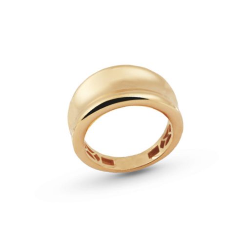 18kt polished yellow gold hollow band ring - AP001-LG