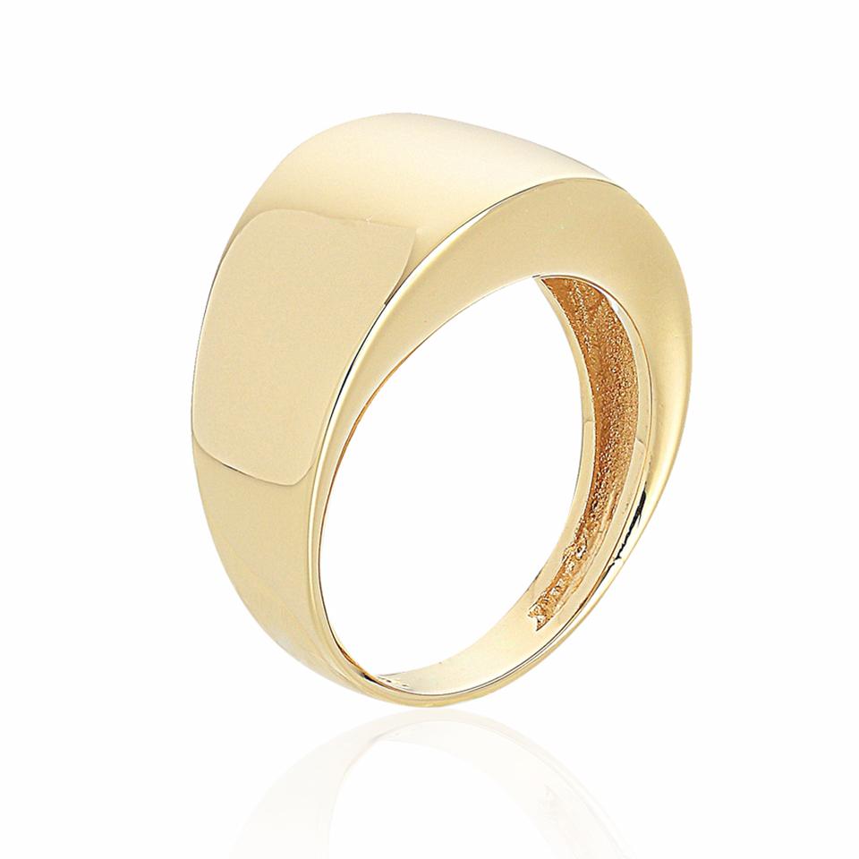 18 kt polished yellow gold band ring - AP130