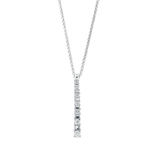 Scalar pendant necklace in 18 kt white gold and diamonds - CD345-4B
