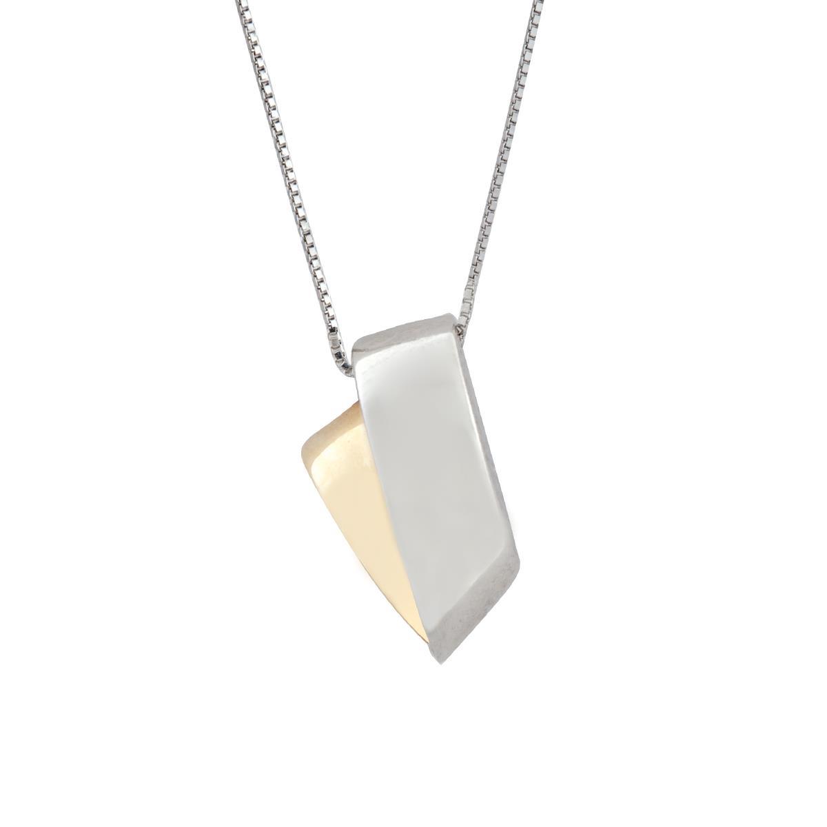 Shiny two-tone necklace in 18kt gold - CEA2549-LN