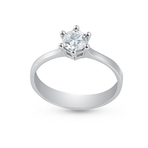 6 Prongs Solitaire Ring with Diamond