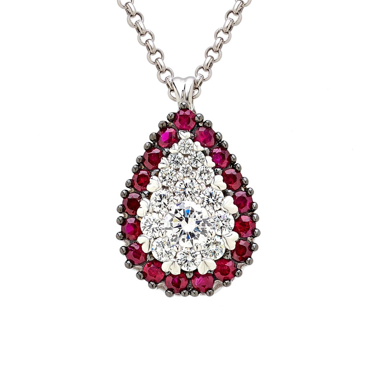 Necklace with Diamonds and Precious Stones