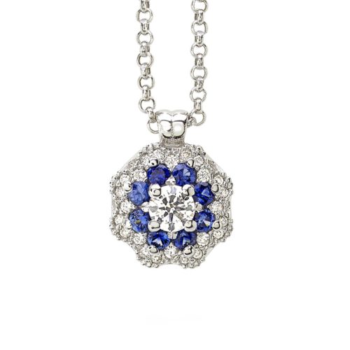 Necklace with Diamonds and Precious Stones