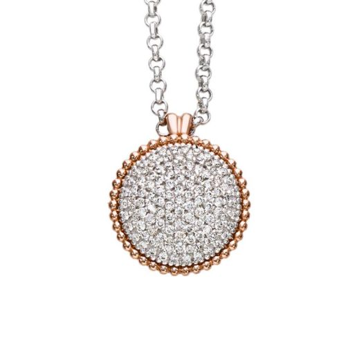 Multi-stone necklace with diamonds