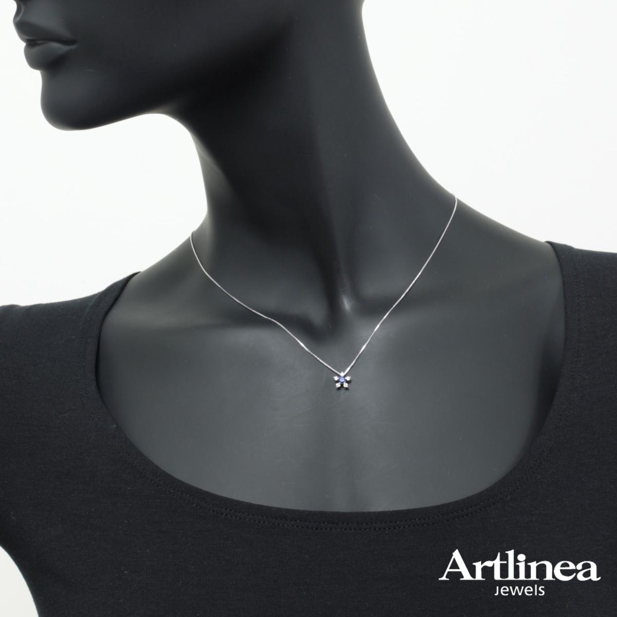 Multi-stone necklace with diamonds