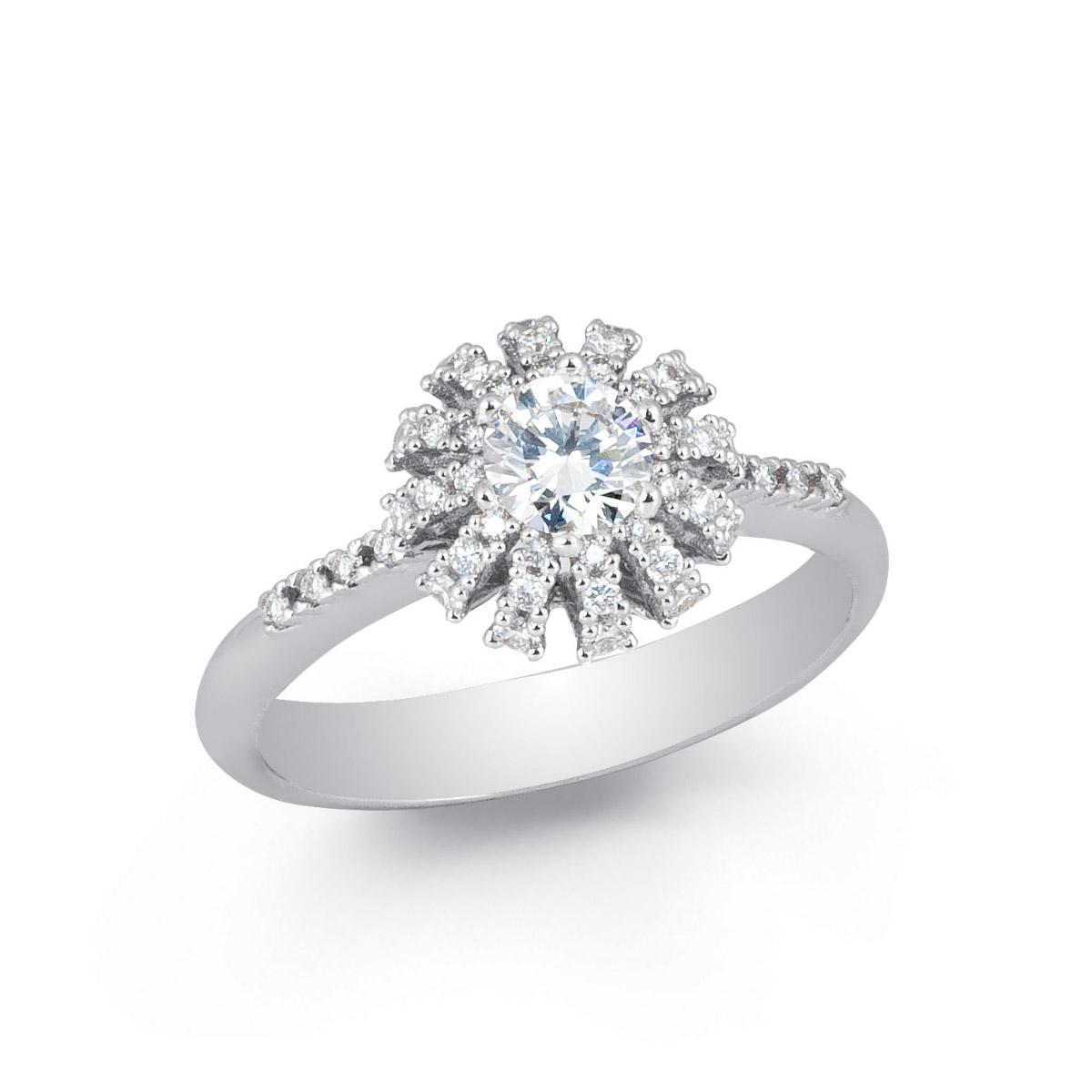 Multi-stone ring with diamonds