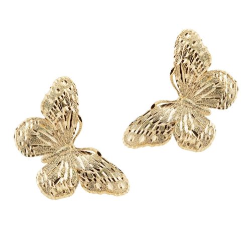 Butterfly earrings in 18 kt gold