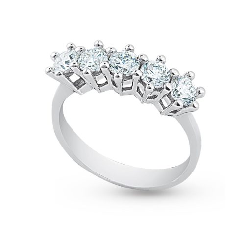 Classic Riviera ring with 6 diamonds