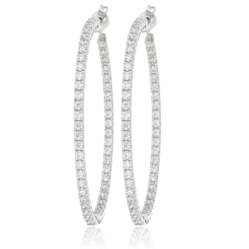 silver earrings with cubic zirconia