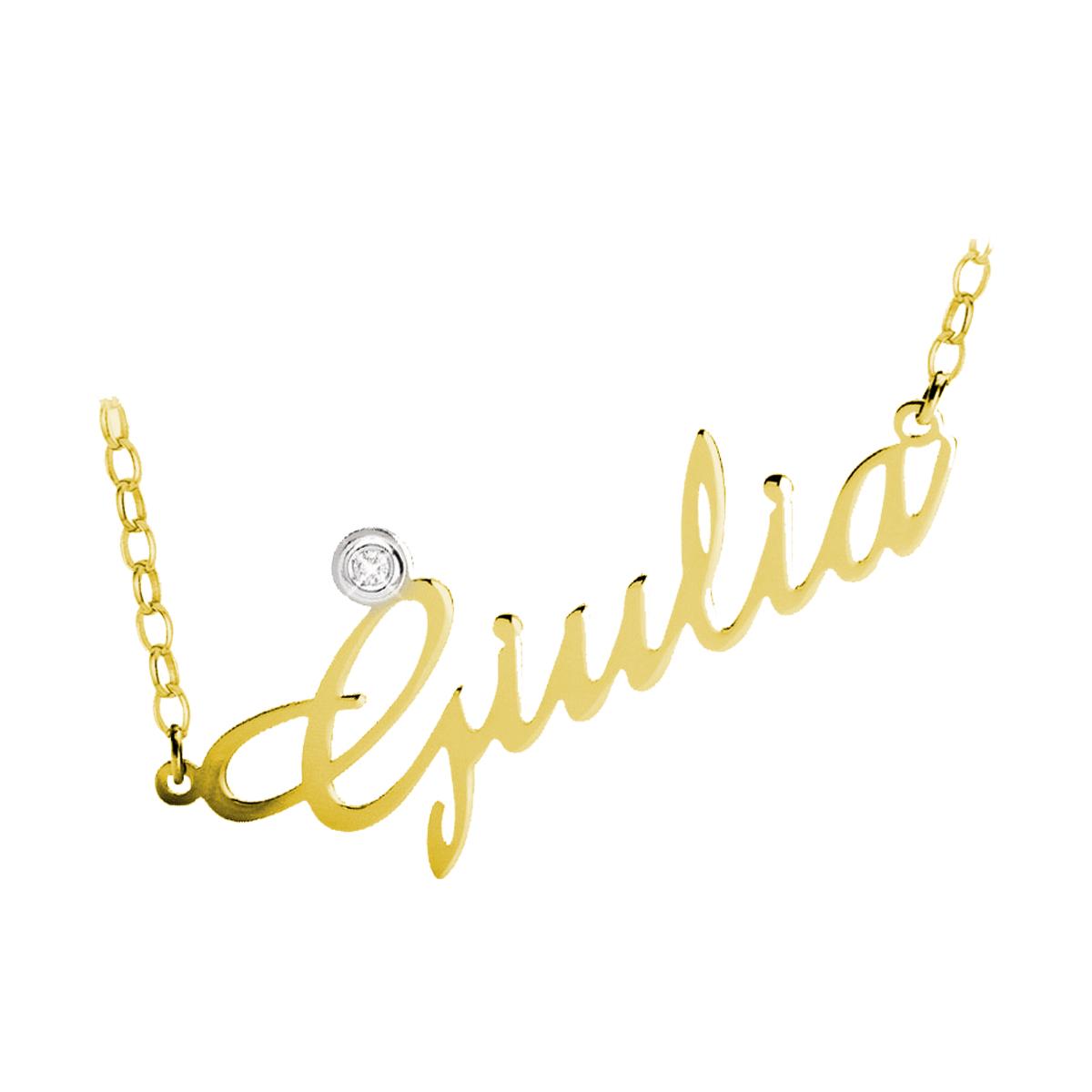 Personalized necklaces in gold-plated 925 silver, various sizes, all names available