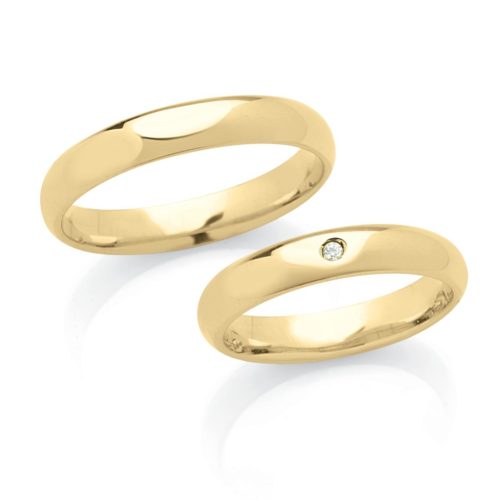 4 mm wide 18kt gold wedding ring - 553