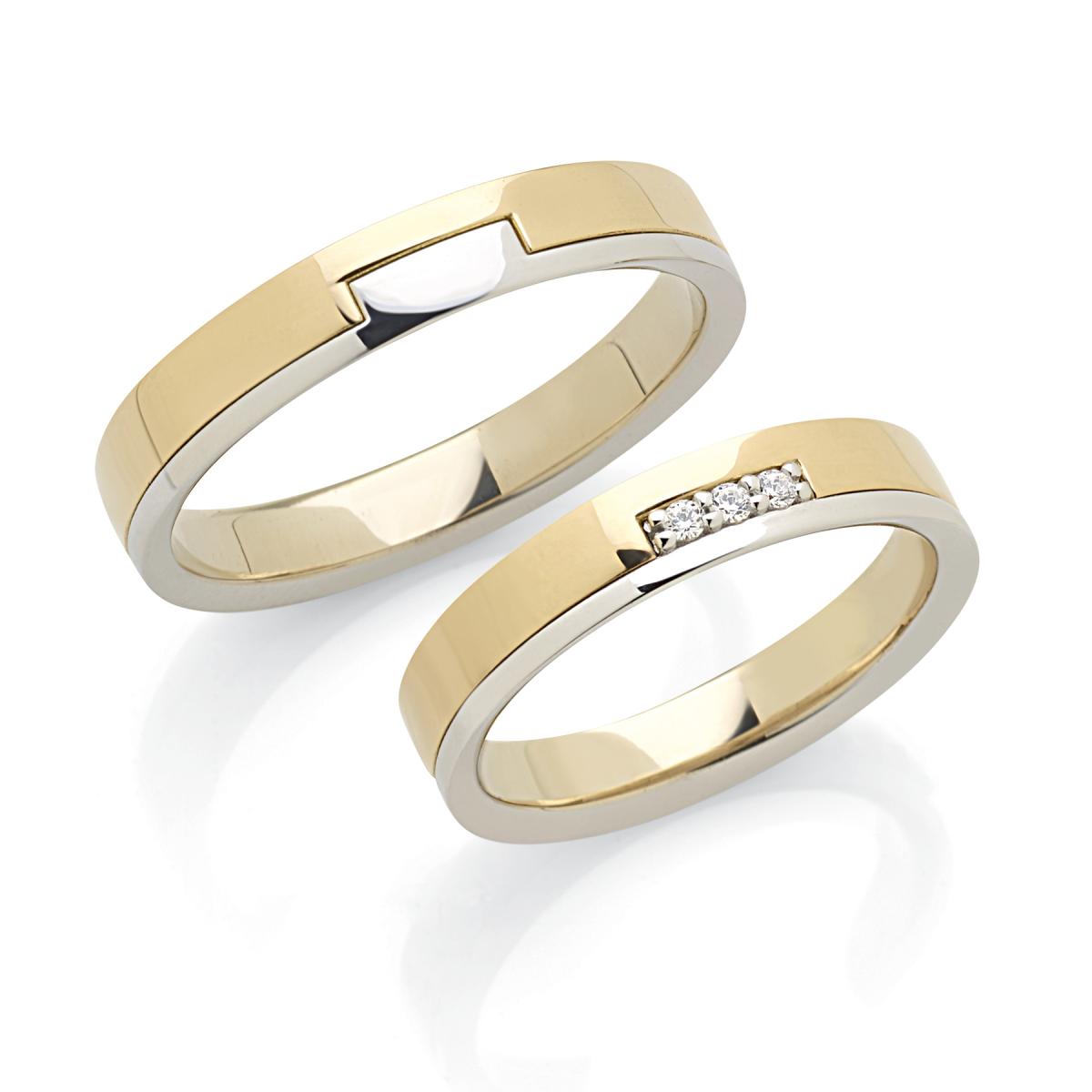 4 mm wide 18kt gold wedding ring - 564