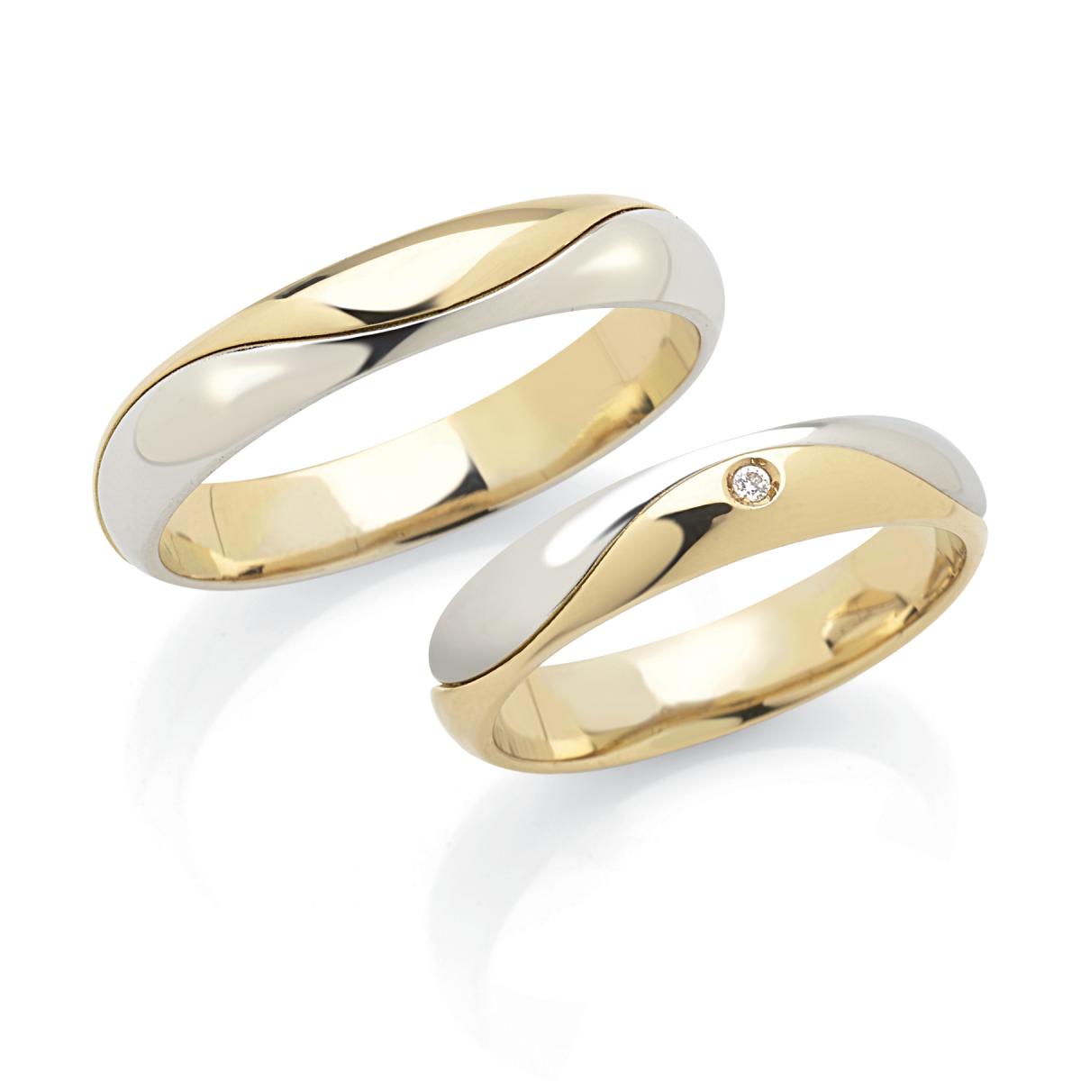 4.5 mm wide 18kt gold wedding ring - 565