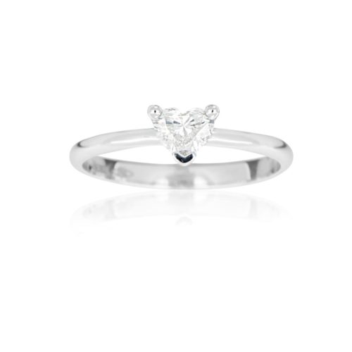 Ring with heart cut diamond