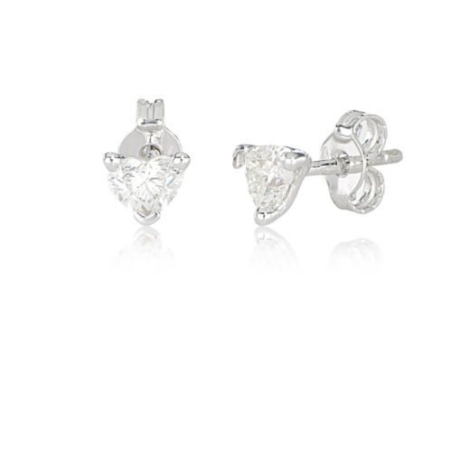 Heart-cut diamond earrings