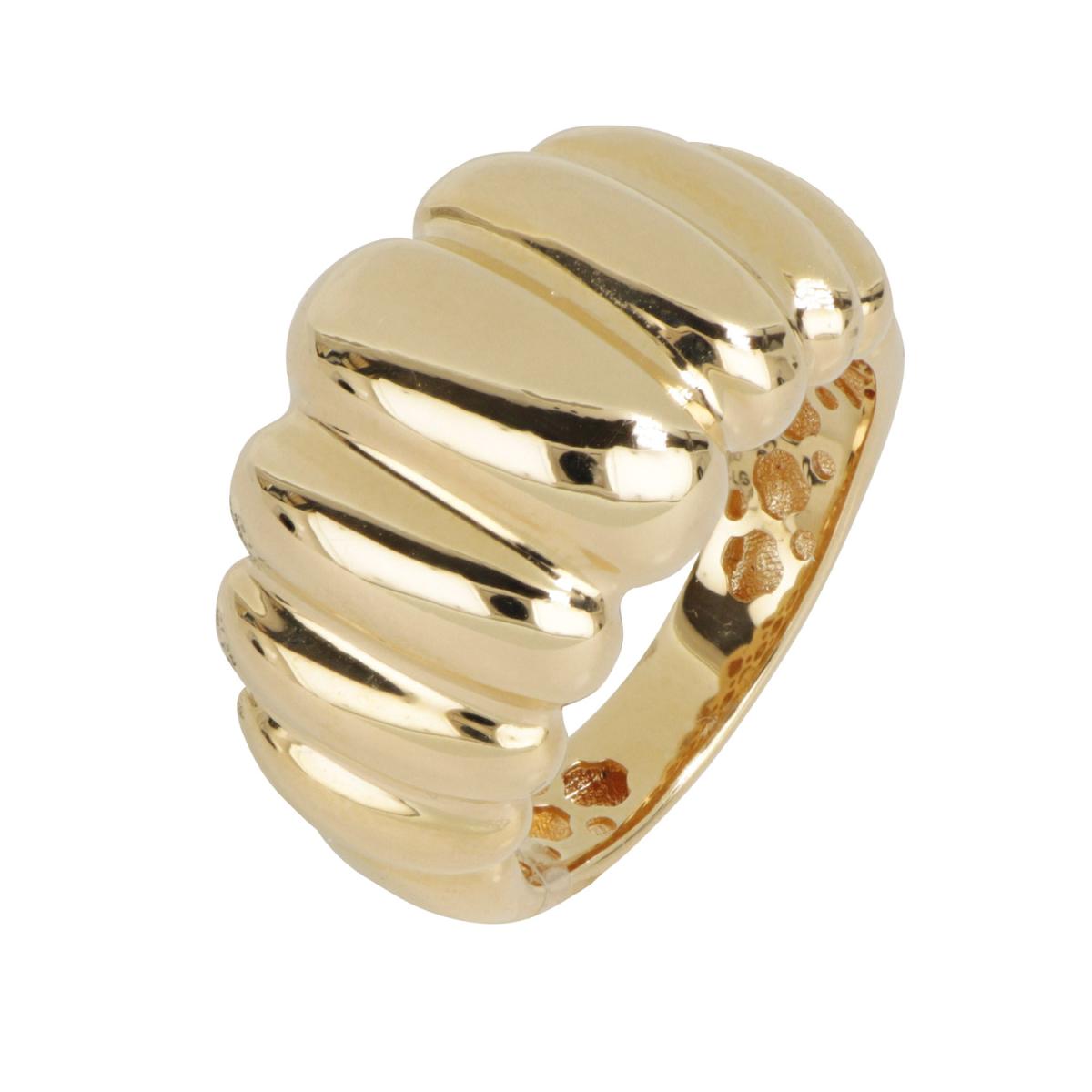 18kt polished gold band ring