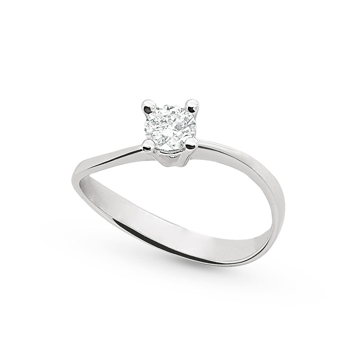 Classic Solitaire Ring with Diamonds