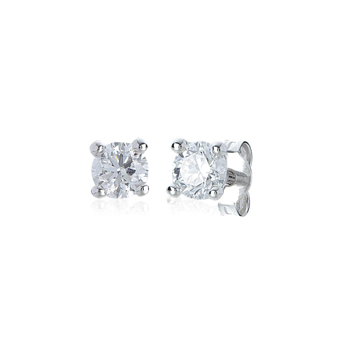 Point Light Earrings with Diamonds