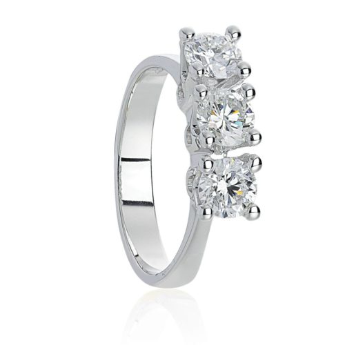 Trilogy Ring with Diamonds