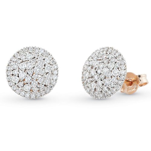 18kt gold earrings with pavé diamonds - OD163