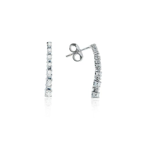 Scalar earrings in 18 kt white gold and diamonds - OD212-4B