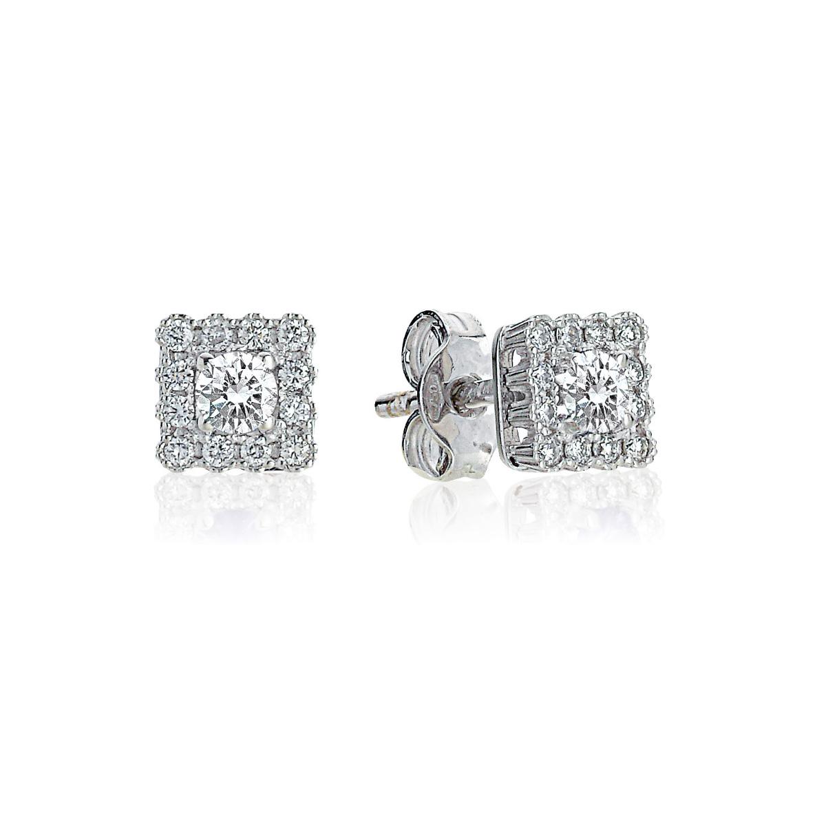 18kt gold earrings with pavé diamonds - OD353/DB-LB