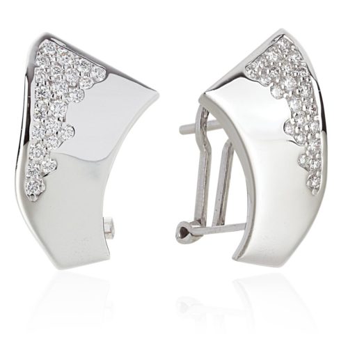 18kt gold pavé diamond earring - OD418