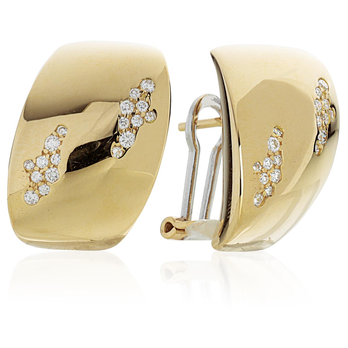 18kt gold pavé diamond earring - OD429