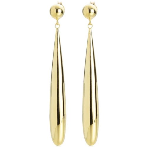 Drop earrings in 18kt shiny gold - OEA406-LG