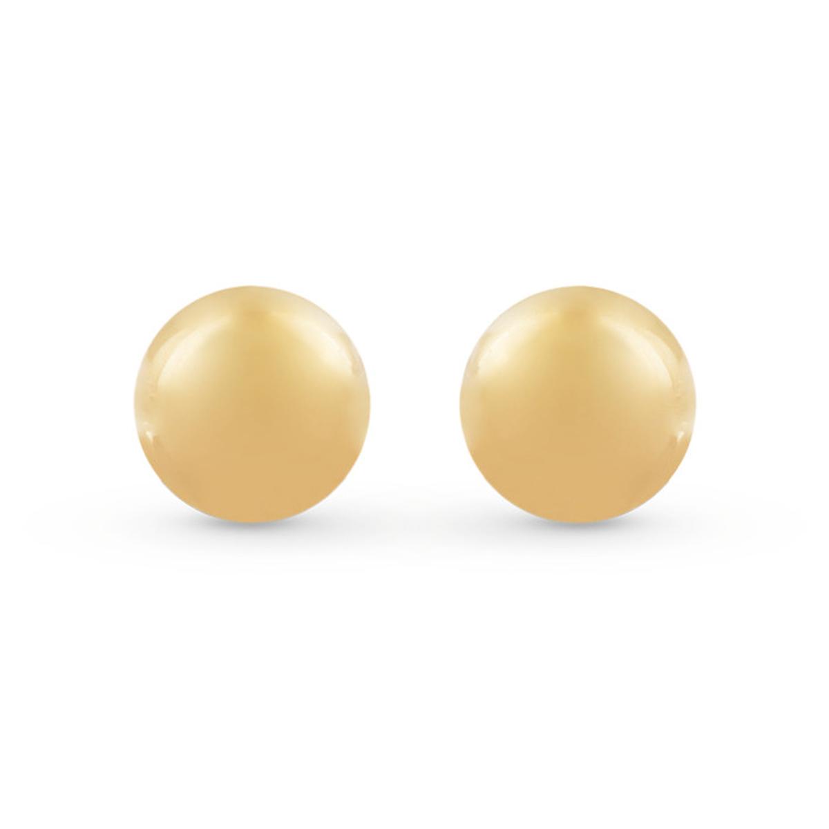 Round earrings in 18kt polished yellow gold - OP0023
