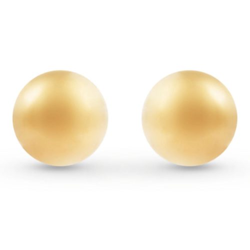 Round earrings in 18kt polished yellow gold - OP0024