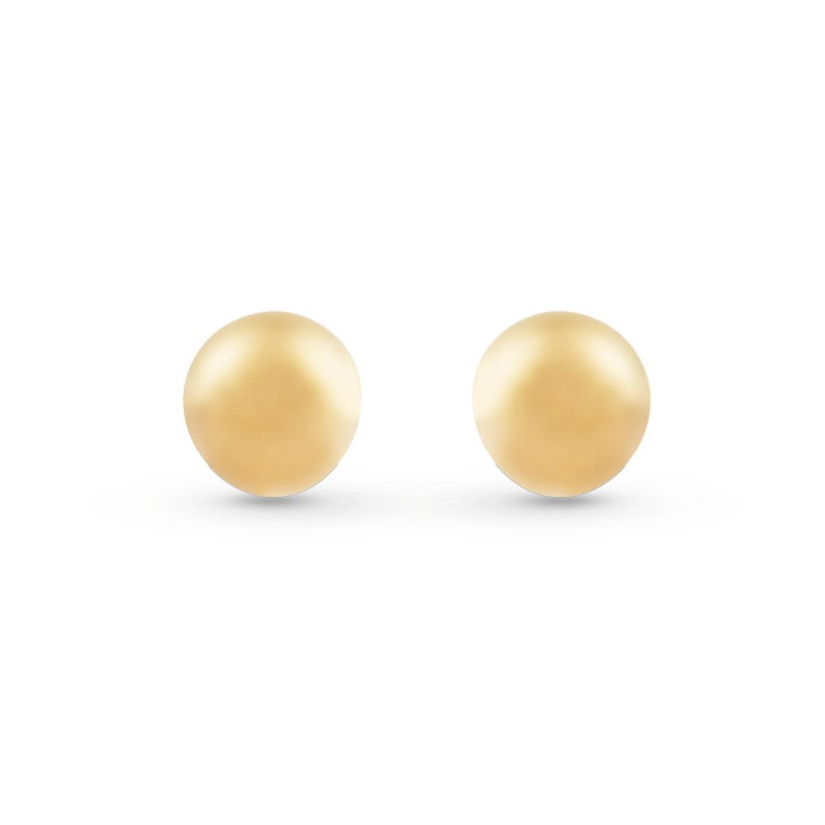 Round earrings in 18kt polished yellow gold - OP0026