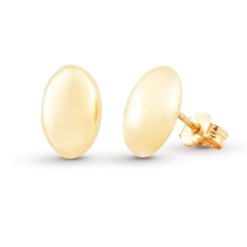 Oval earrings in 18kt polished yellow gold - OP0035-LG