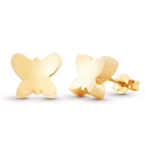 18kt yellow gold butterfly earrings - OP0041-LG