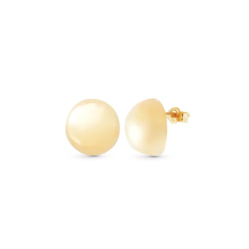 Round earrings in 18kt polished yellow gold - OP0054-LG