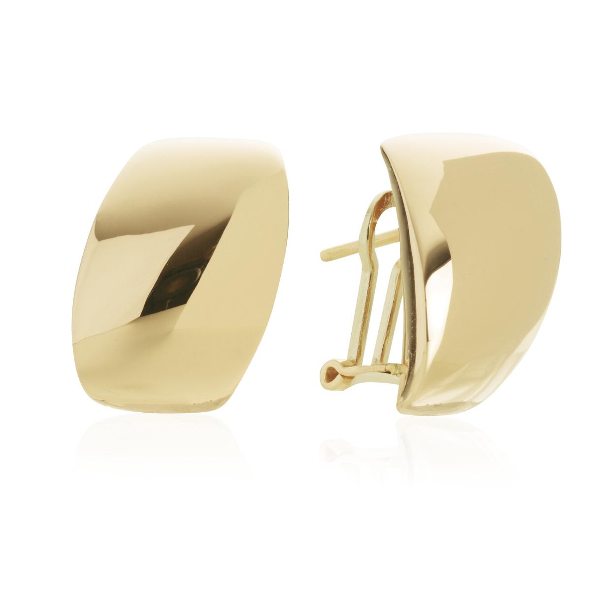 Drop earrings in 18kt shiny gold - OP0067