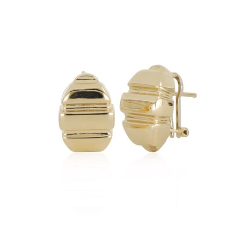 18kt shiny gold earrings - OP0083