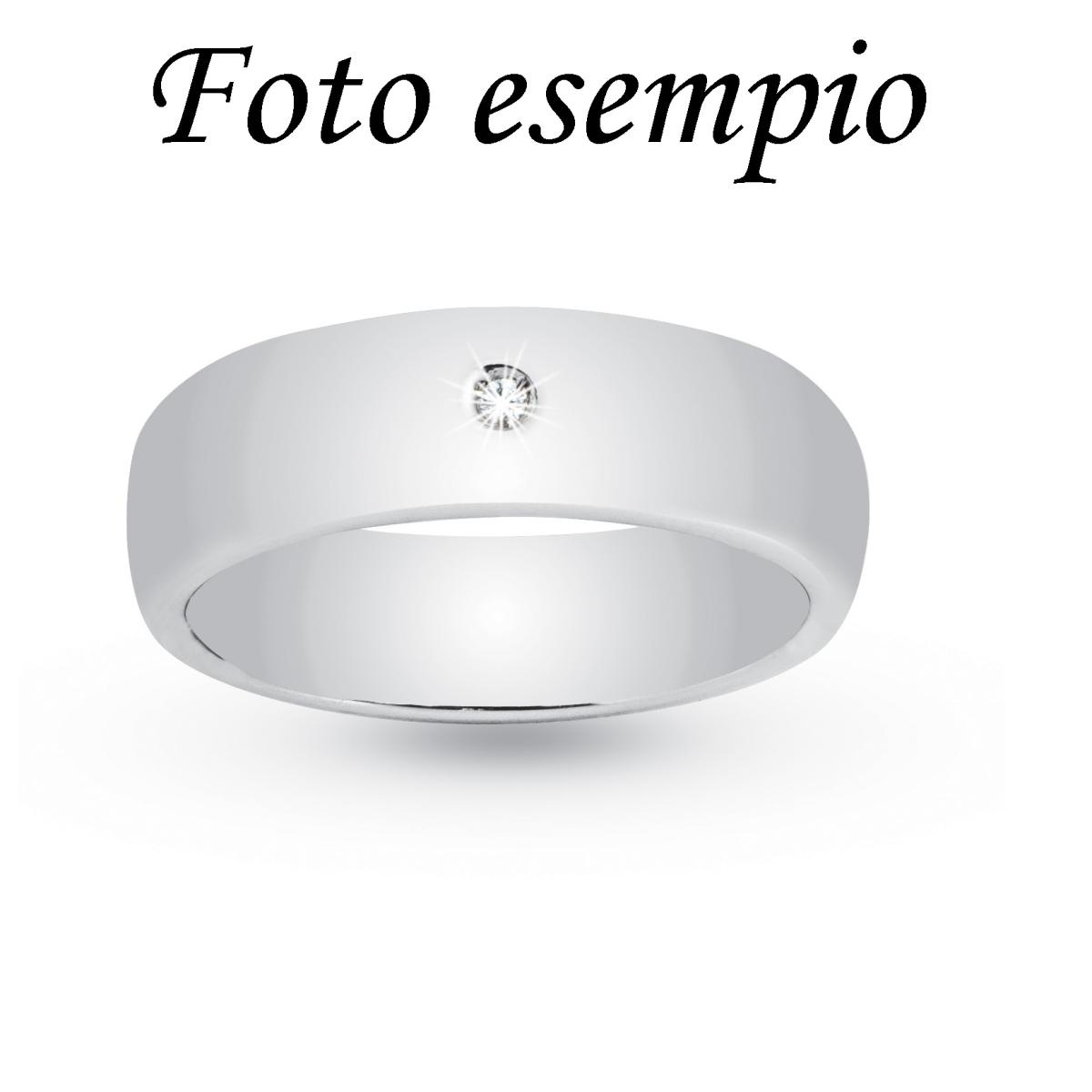 6mm rounded ring in rhodium silver - ZAF107