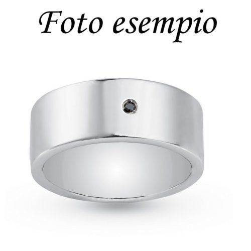 8mm flat ring in rhodium silver - ZAF108