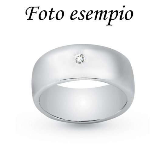 8mm rounded ring in rhodium silver - ZAF112