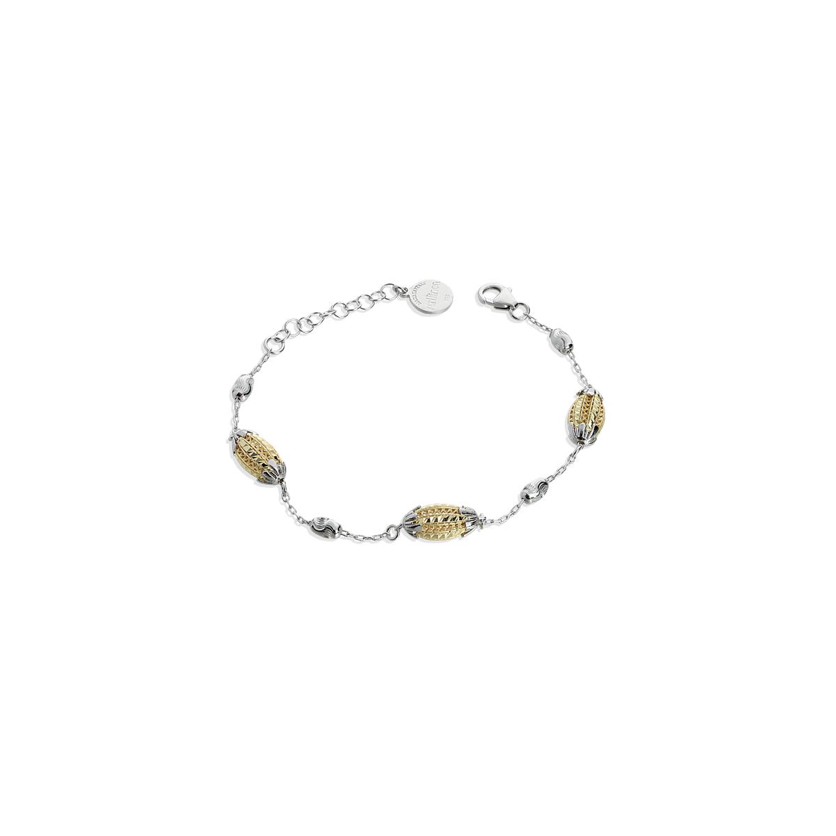 925 rhodium-plated and gilded silver bracelet - ZBR571-LN