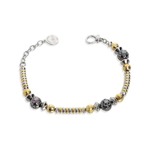 Bracelet in gilded, rhodium-plated and ruthenium 925 silver with Swarovski ™ - ZBR590-LU