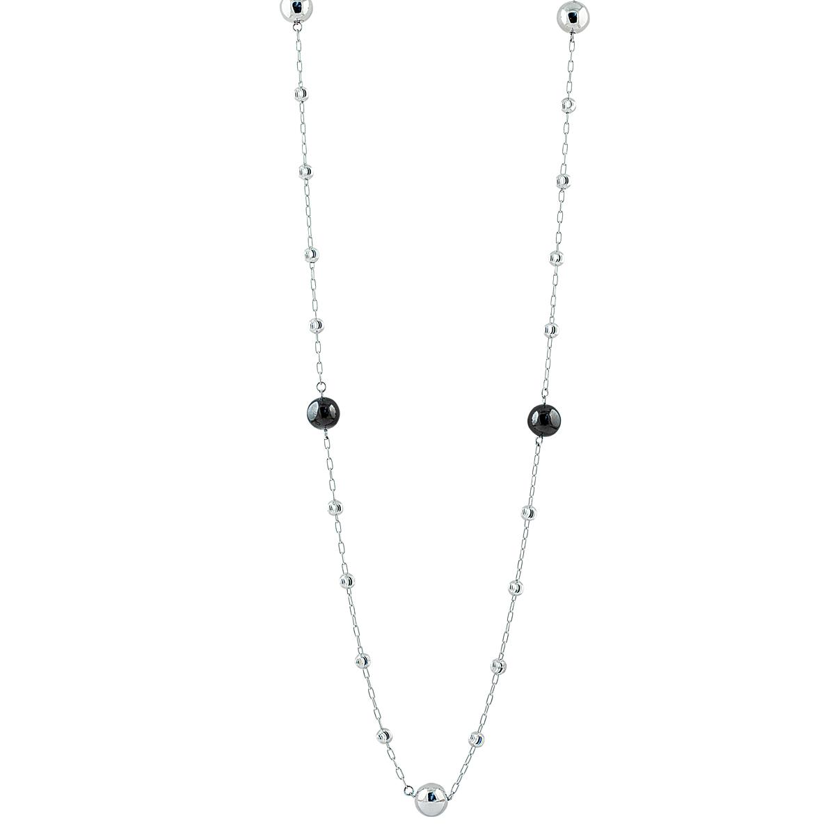 Chanel necklace in rhodium-plated 925 silver and ruthenium - ZCL944-LL