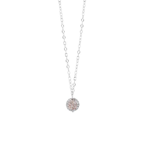 Chanel necklace in rhodium-plated and pink gold-plated 925 silver - ZCL956-LH