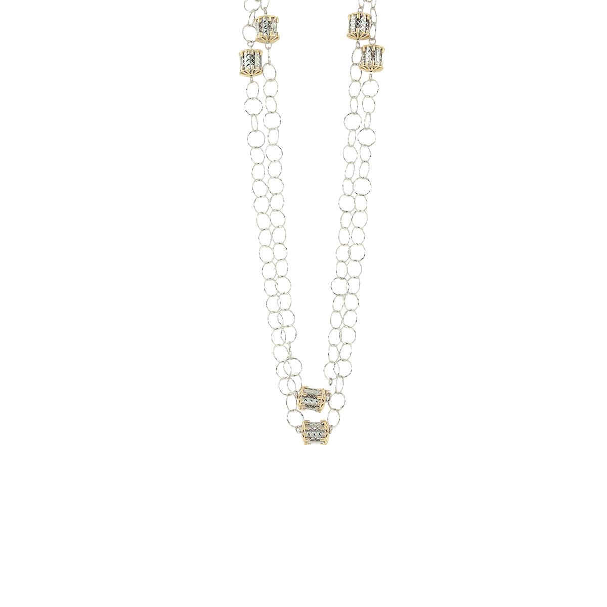 Chanel necklace in 925 rhodium-plated and gilded silver - ZCL980-LN