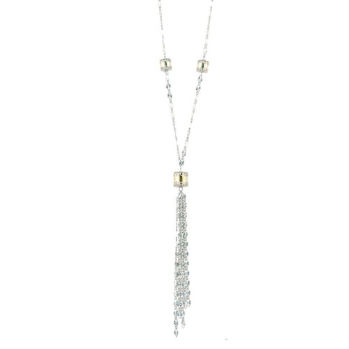 925 rhodium-plated and gilded silver necklace - ZCL987-LN