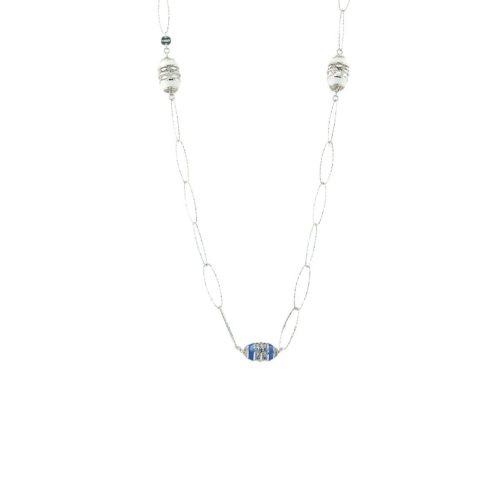 Chanel necklace in 925 rhodium-plated and enamelled silver - ZCL993-MB