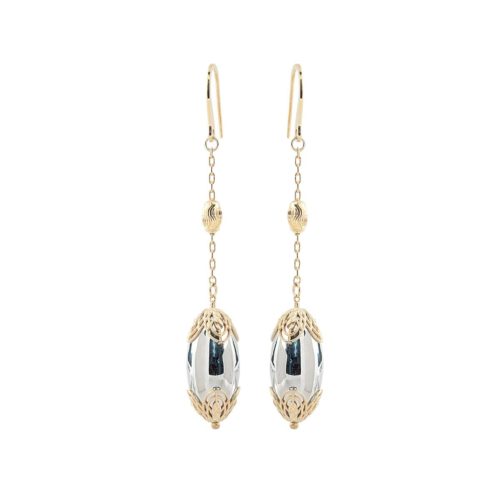 Gold and rhodium-plated 925 silver earrings - ZOR1077-LN